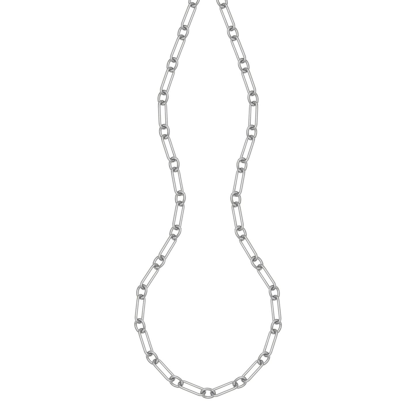 Rhodium Over Silver Link Necklace | CN0126 | Charles Garnier