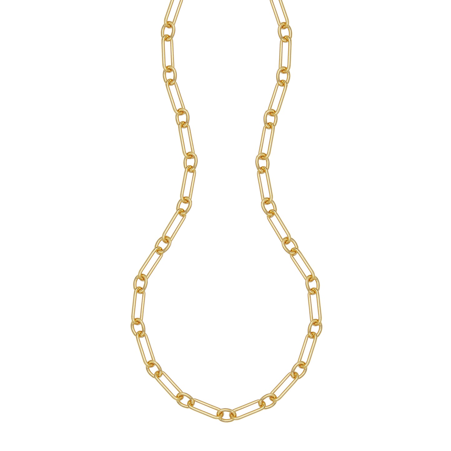 Gold Over Sterling Silver Link Necklace | CN0125 | Charles Garnier