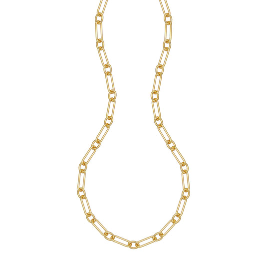 Gold Over Sterling Silver Link Necklace | CN0125 | Charles Garnier