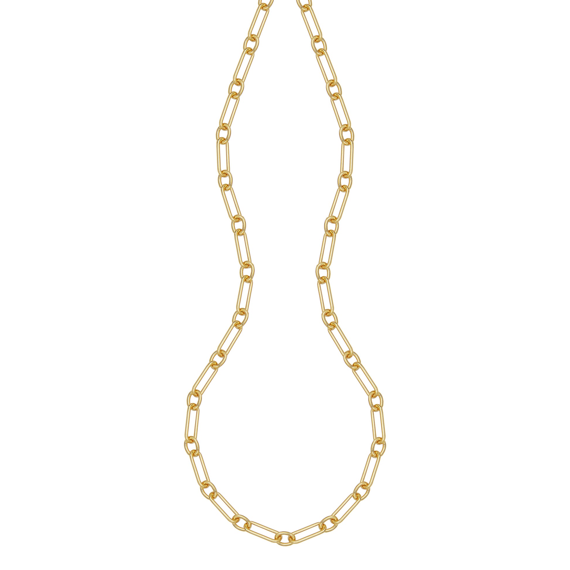 Gold Over Sterling Silver Link Necklace | CN0127 | Charles Garnier