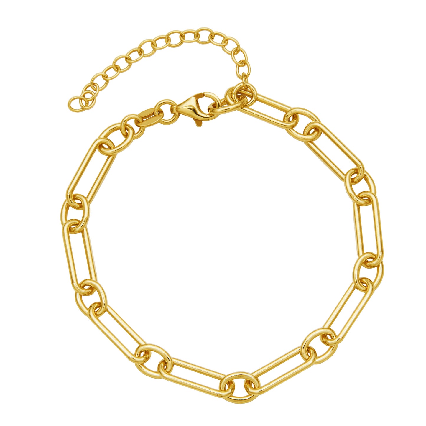 Gold Over Sterling Silver Link Bracelet | CB0129 | Charles Garnier